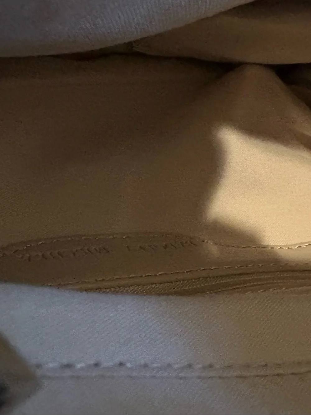 BADGLEY MISCHKA Off-White Ruched Pleated Vegan Leather Crescent Hobo Bag